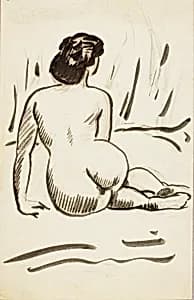 Seated Nude by Carl Newman