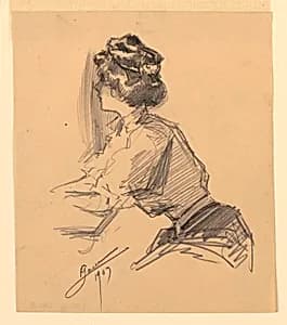 Seated Woman by George Charles Aid, American, 1872–1938
