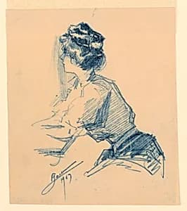 Seated Woman by George Charles Aid, American, 1872–1938
