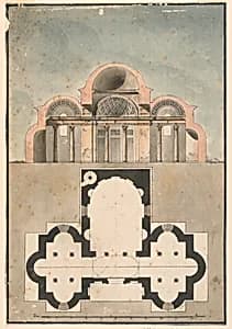 Section, Small Domed Building by Unknown