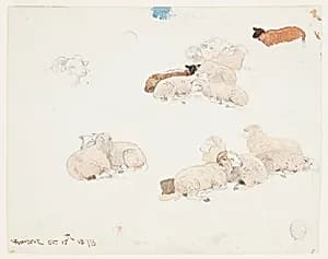 Sheep Resting by Winslow Homer, American, 1836–1910