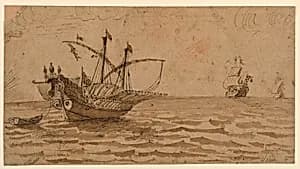 Ships at Sea by Pierre-Jacques Volaire, French, 1729 - Before 1802