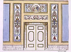 Side Wall with Doorway by Frederick Crace, English, 1779–1859