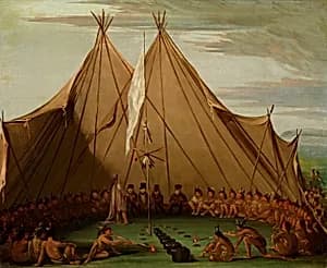 Sioux Dog Feast by George Catlin