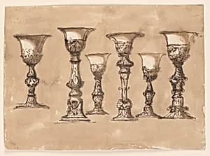 Six chalices by Giuseppe Barberi, Italian, 1746–1809