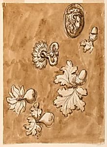 Six doorknobs by Giuseppe Barberi, Italian, 1746–1809