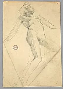 Sketch of a Female Nude by Francis Augustus Lathrop, (American, 1849–1909)