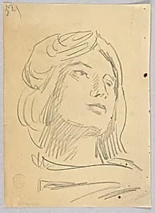 Sketch of a Woman's Head by Francis Augustus Lathrop, (American, 1849–1909)
