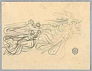 Sketch of Angels by Francis Augustus Lathrop, (American, 1849–1909)