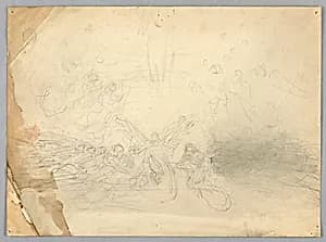 Sketch of Angels by Francis Augustus Lathrop, (American, 1849–1909)
