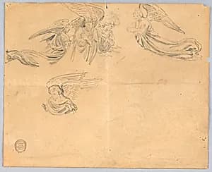 Sketch of Angels by Francis Augustus Lathrop, (American, 1849–1909)