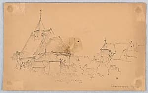 Sketch of Chenonceaux by Arnold William Brunner, American, 1857–1925
