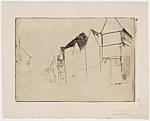 Sketch of Houses by James McNeill Whistler (1834-1903)