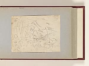 Sketch of Soldiers Eating by Winslow Homer, American, 1836–1910