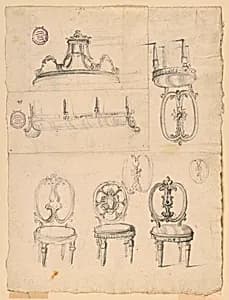 Sketches for Furniture by Giuseppe Barberi, Italian, 1746–1809