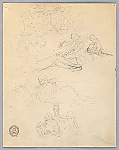 Sketches of Figures by Francis Augustus Lathrop, (American, 1849–1909)