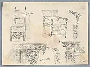 Sketches of Furniture by Arnold William Brunner, American, 1857–1925