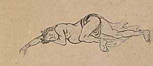 Sleeping Man by Katsushika Hokusai 葛飾北斎 (1760-1849)