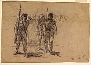 Soldiers Drilling by Winslow Homer, American, 1836–1910