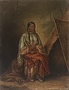 Spotted Tail's Wife by Antonion Zeno Shindler, 1813 Bulgaria-died Washington, DC 1899