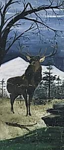 Stag in Winter Landscape by Unidentified