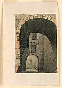 Stage Design, Court in Old Building by Unknown