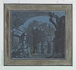 Stage Design, Ruined Temple by Francesco Chiarottini, Italian, active Germany, 1748 - 1796