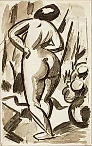 Standing Female Nude by Carl Newman