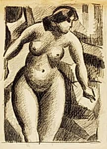 Standing Female Nude by Carl Newman