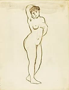 Standing Female Nude by Carl Newman