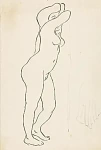 Standing Female Nude by Carl Newman