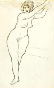 Standing Female Nude by Carl Newman