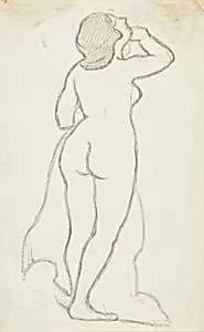 Standing Female Nude by Carl Newman