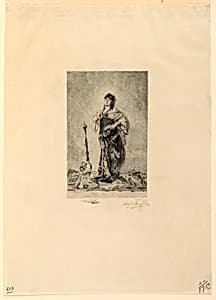 Standing Turkish Lady by Alfred Boilot, French, 19th cenury