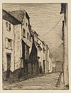 Street at Saverne by James McNeill Whistler (1834-1903)