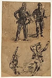 Studies of Soldiers by Winslow Homer, American, 1836–1910