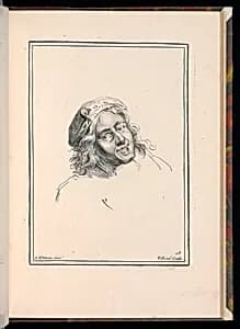 Study of a Man's Head by Antoine Watteau, (French, 1684–1721)