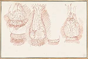 Study of balusters by Jean-Robert Ango, French, active in Rome 1759 –1770, d. 1773