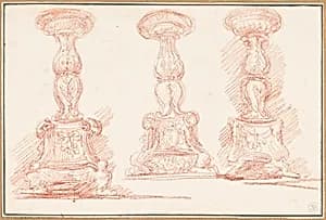 Study of candelabras by Jean-Robert Ango, French, active in Rome 1759 –1770, d. 1773