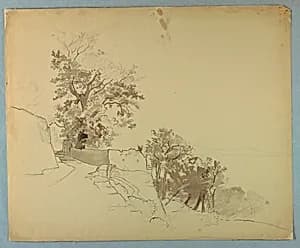 Study of landscape by William Stanley Haseltine, American, 1835–1900