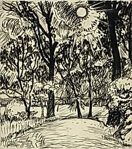 (Sun-lit Path) by H. Lyman Saÿen