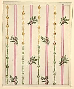 Textile Design: Vertical by Louis-Albert DuBois, Swiss, 1752–1818