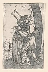 The Bagpiper by Hans Sebald Beham, German, 1500–1550