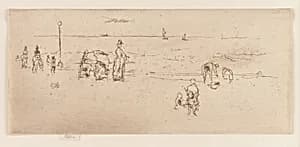 The Beach, Ostend by James McNeill Whistler (1834-1903)