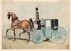 The Blue Brougham by Constantin Guys, French, 1802 – 1892