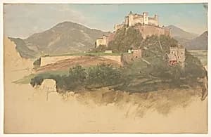 The Castle at Salzburg, Austria by Frederic Edwin Church, American, 1826–1900