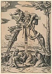 The Deposition by Marc Antonio Raimondi, Italian, 1483 – 1527
