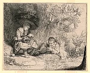 The Flute Player by Rembrandt Harmensz van Rijn, Dutch, 1606–1669
