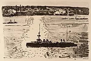 The French Cruiser by Childe Hassam