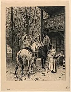 The Halt by Adolphe Lalauze, French, 1838 - 1905